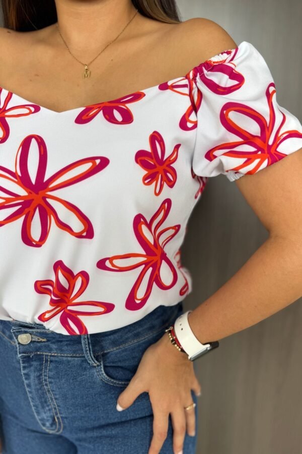 Blusa Bela flor fucsia - Image 3
