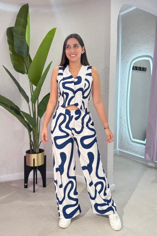 Set Viena hueso azul
