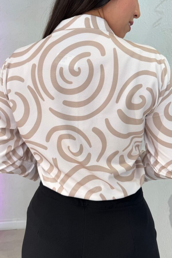 Blusa Zafiro beige cafe - Image 3