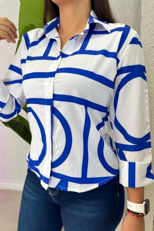 Blusa Zafiro azul rayas - Image 3