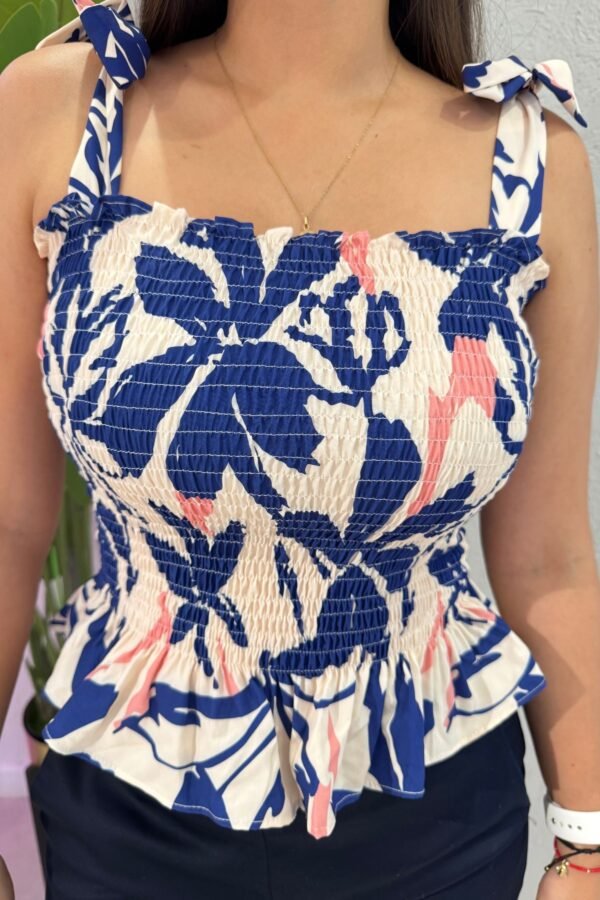Top Lucía beige azul - Image 2