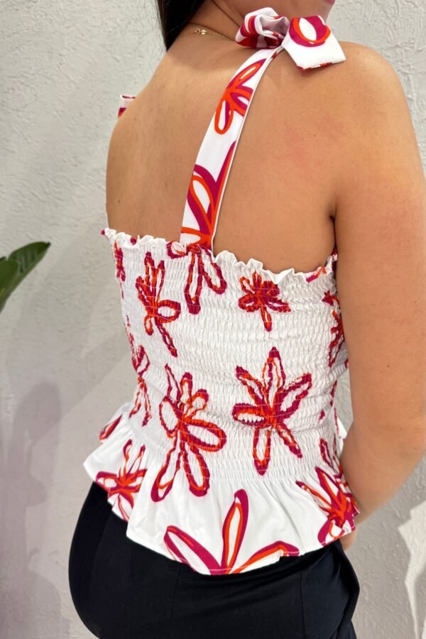 Top Lucía flor fucsia - Image 4