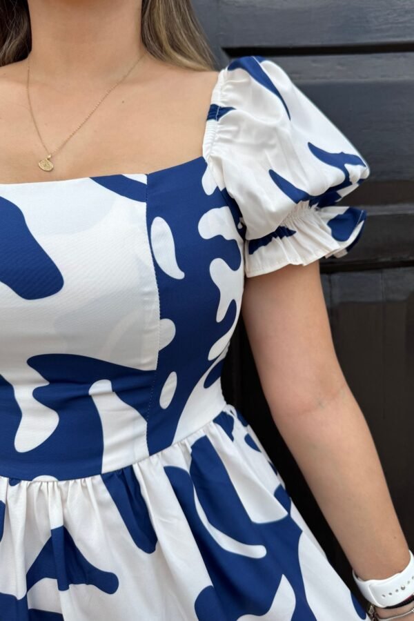 Vestido Roma azul blanco - Image 4