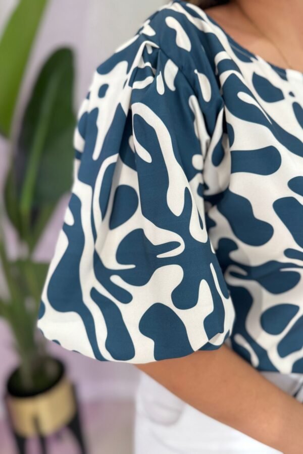 Blusa Samara hueso azul - Image 3