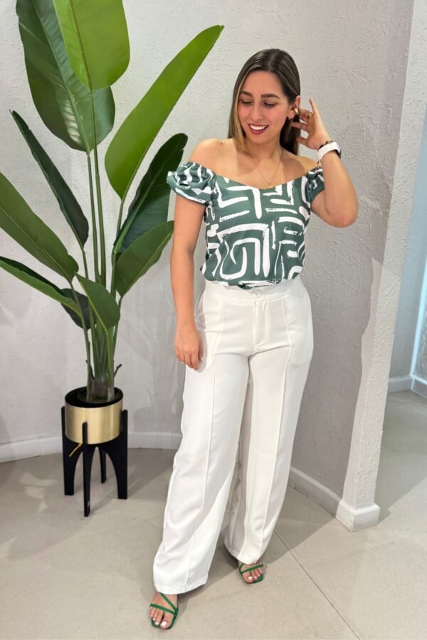 Blusa Bela verde beige