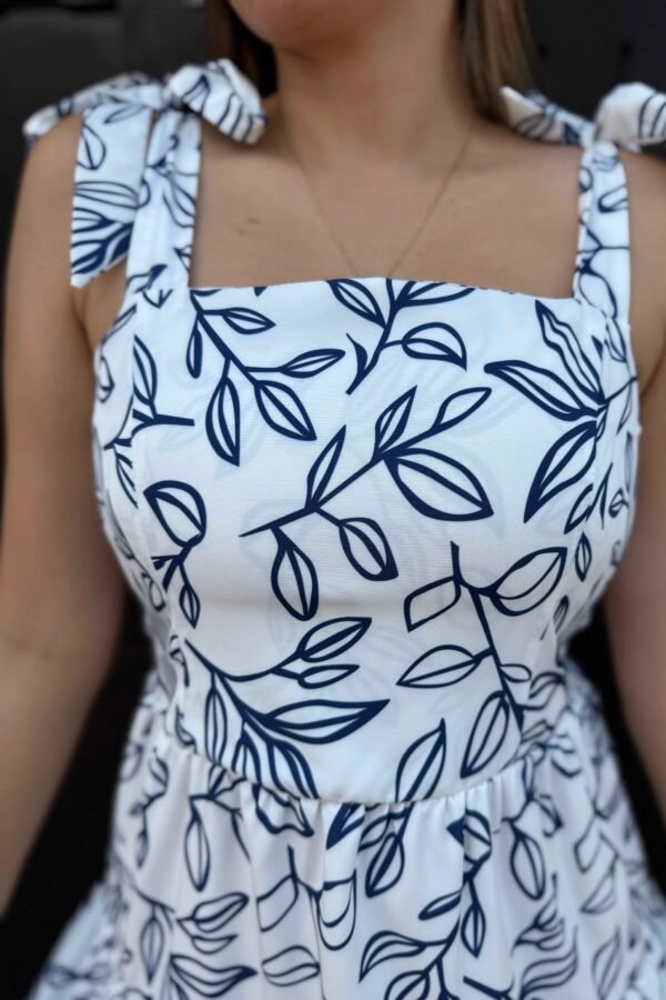 Vestido Atena blanco azul - Image 4