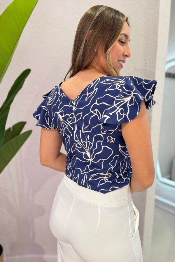 Blusa Bali azul blanco - Image 3
