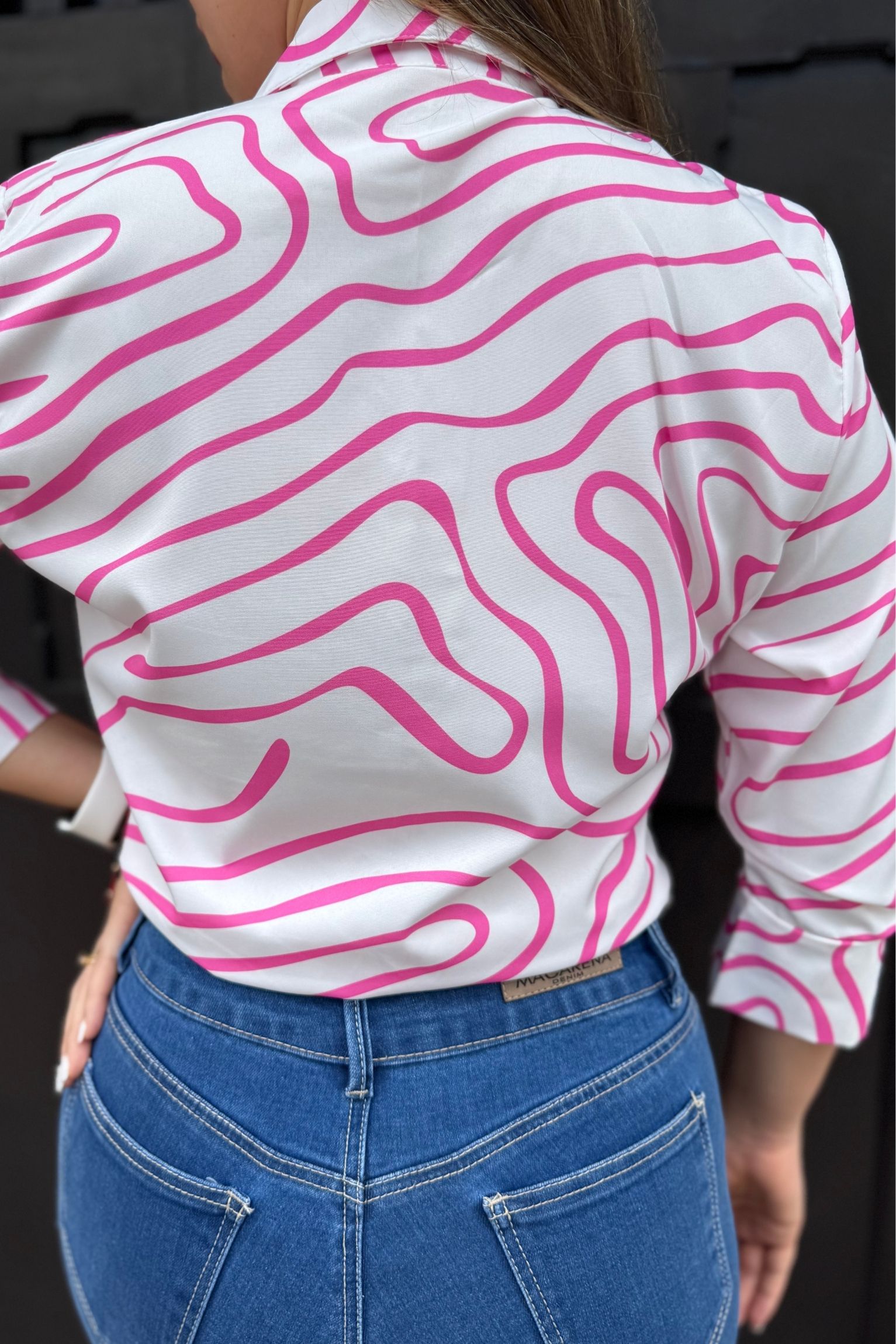 Blusa Zafiro blanco fucsia - Image 4