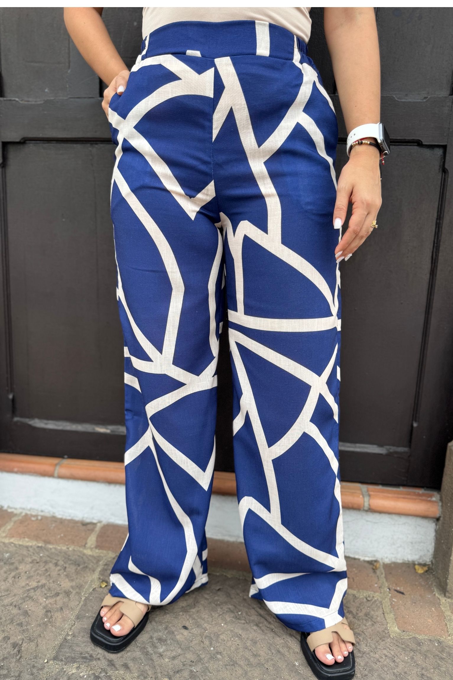 Pantalón Dubai raya azul - Image 2