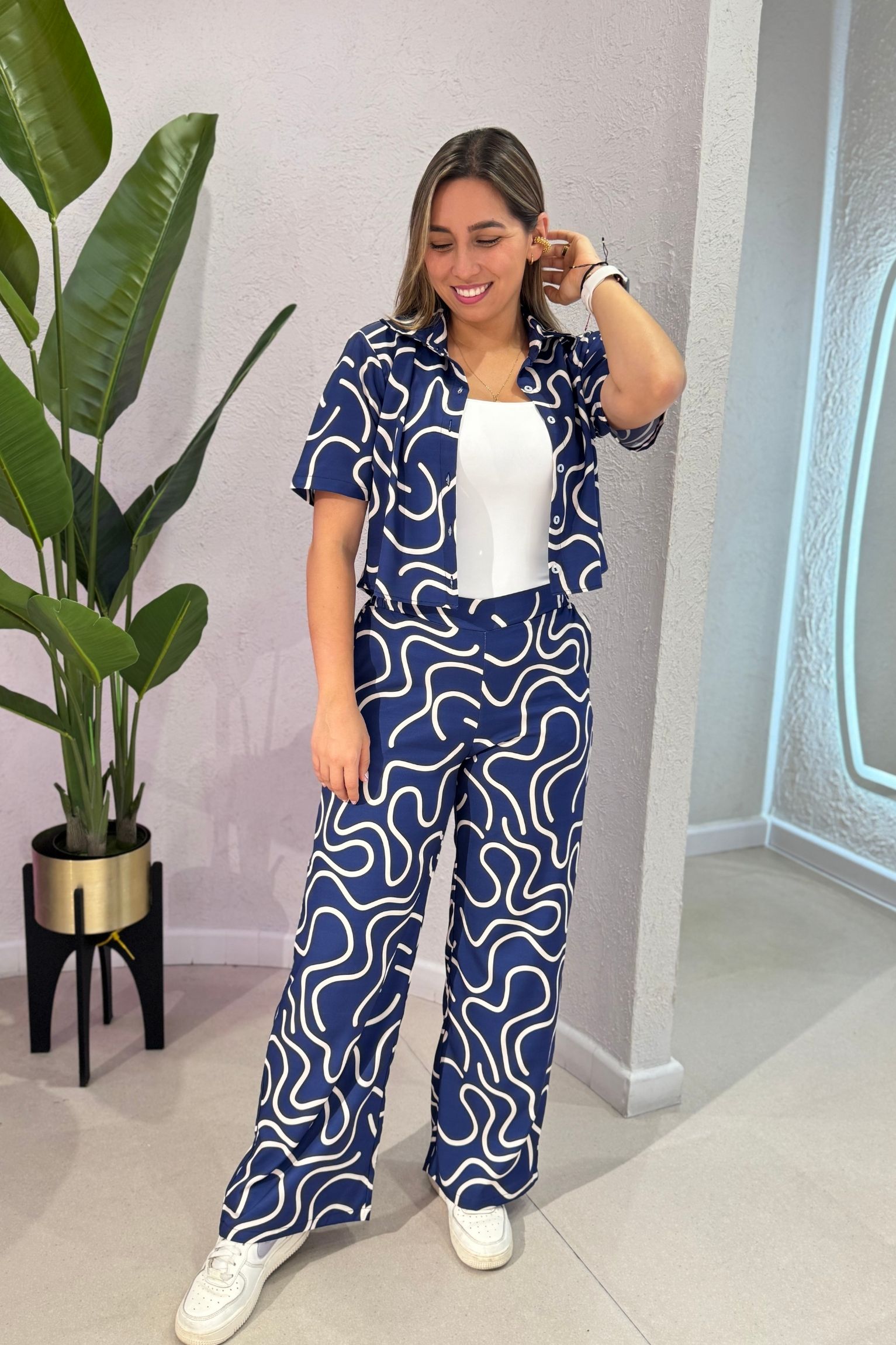 Set Ariana azul beige