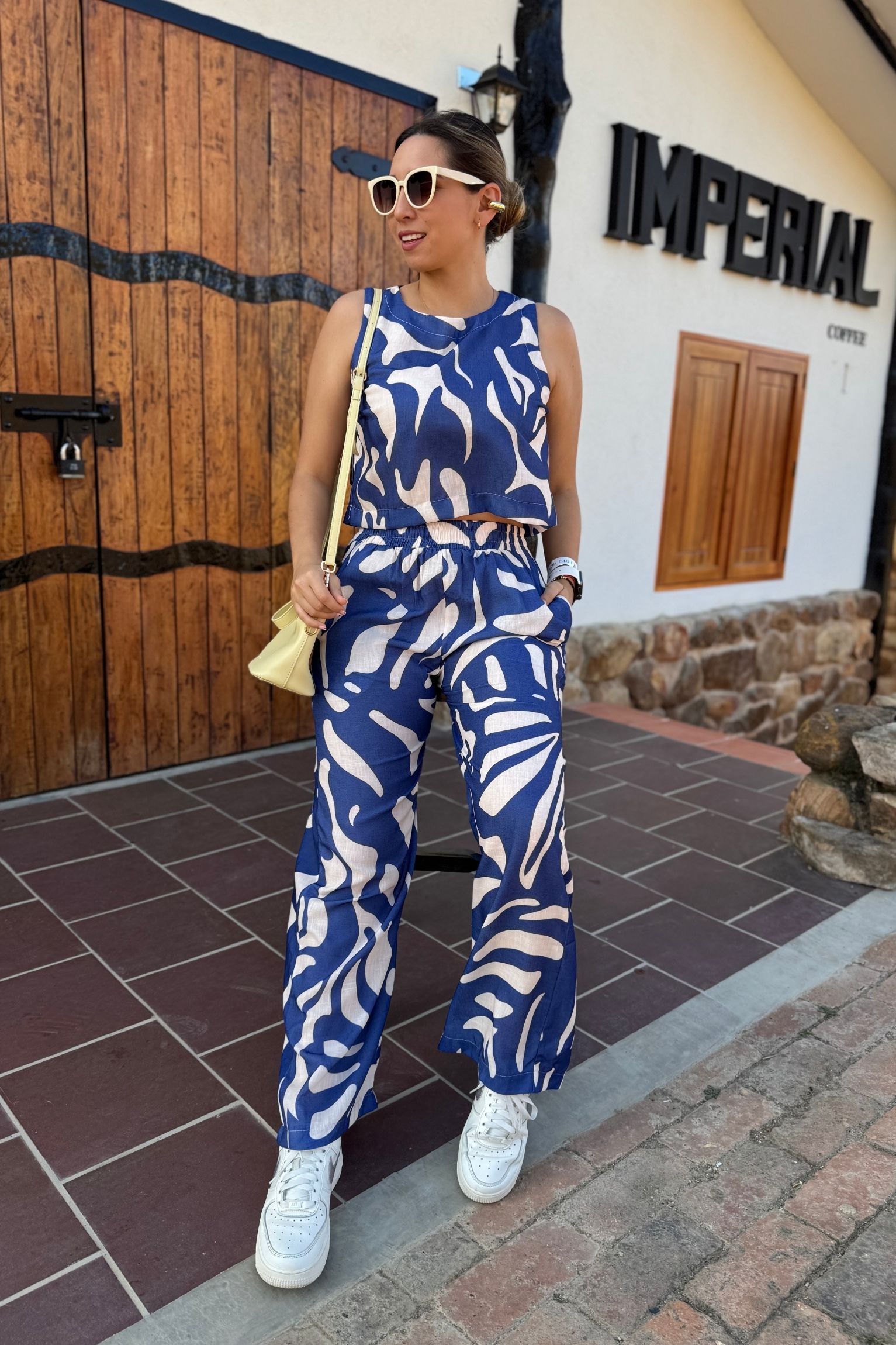 Set Serena azul beige