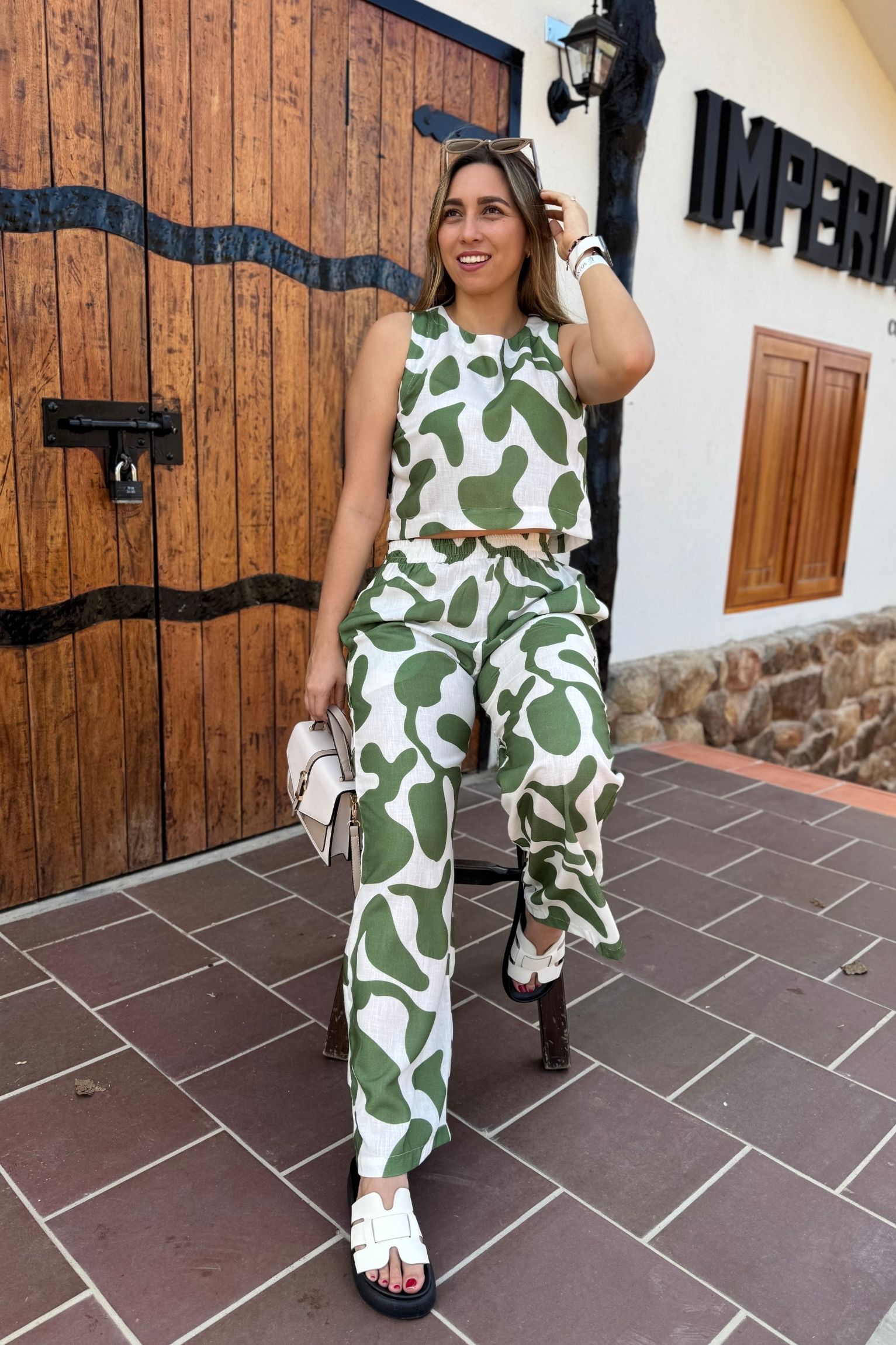 Set Serena verde beige