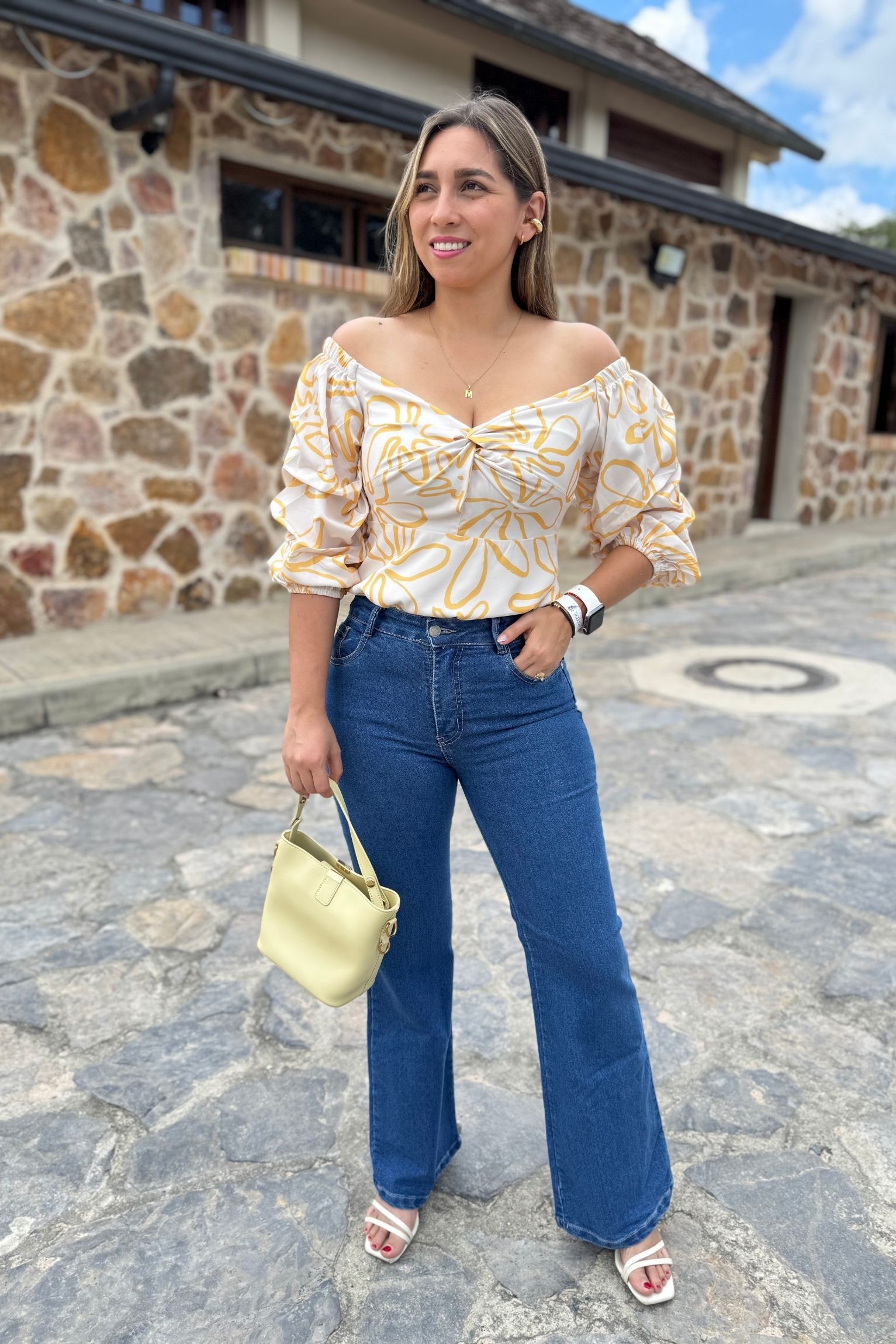 Blusa Antonia amarillo flores