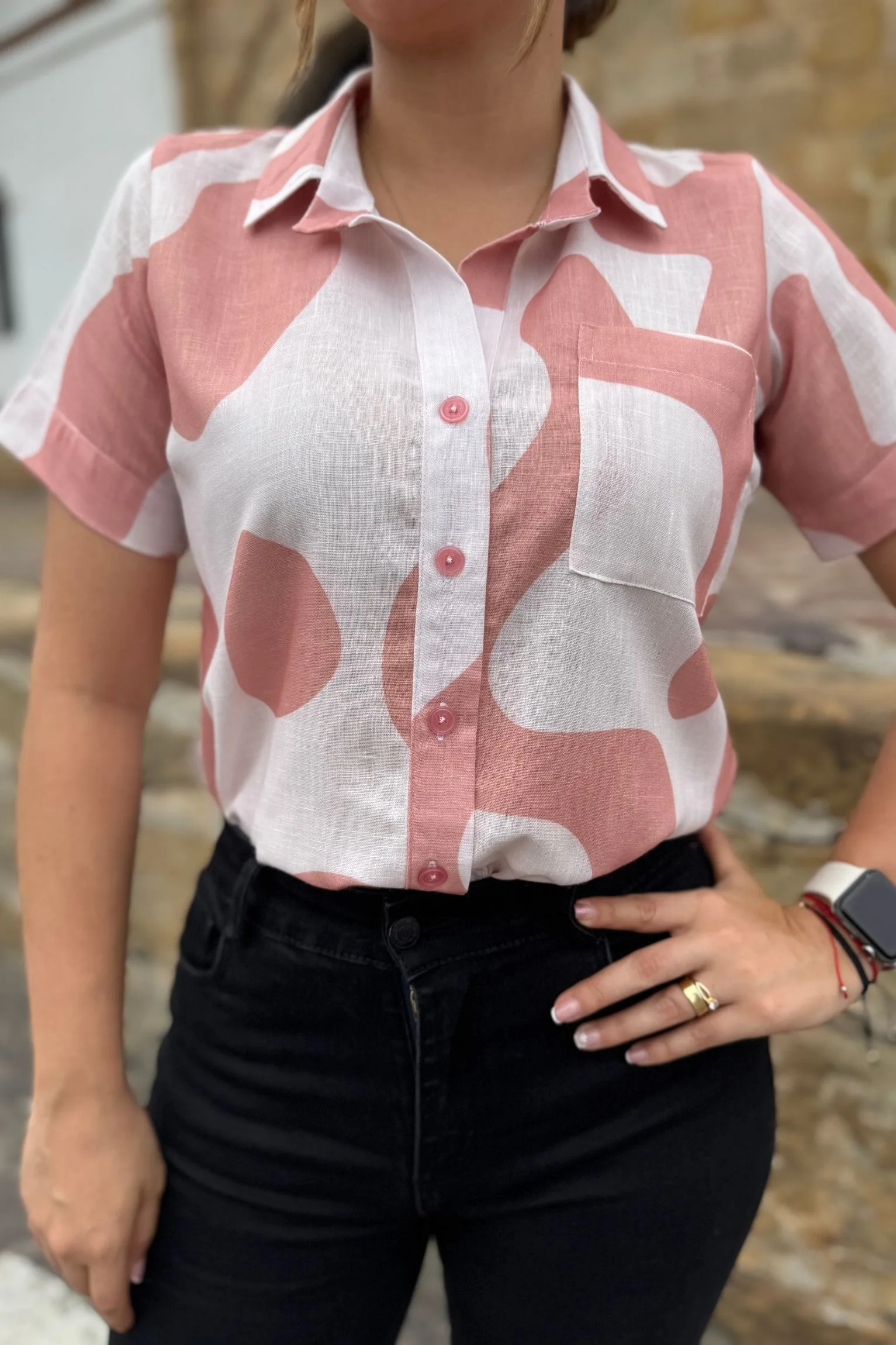 Camisera Noa beige coral - Image 2