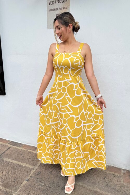 Vestido Cielo mostaza