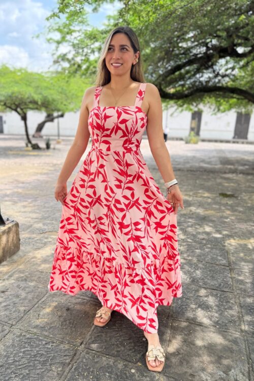 Vestido Cielo rama roja