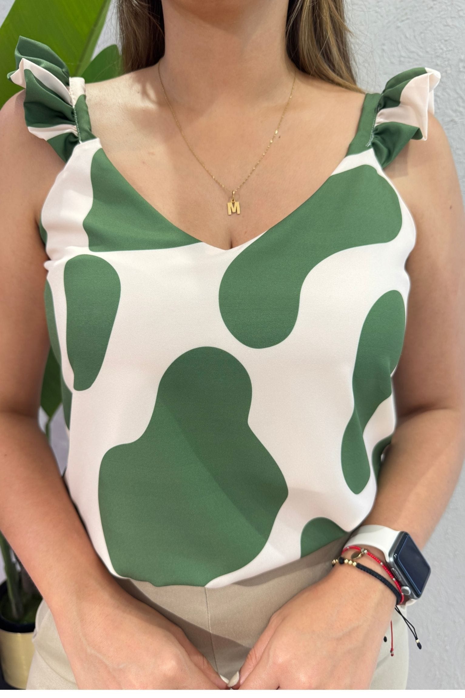 Blusa Paradise verde beige - Image 2