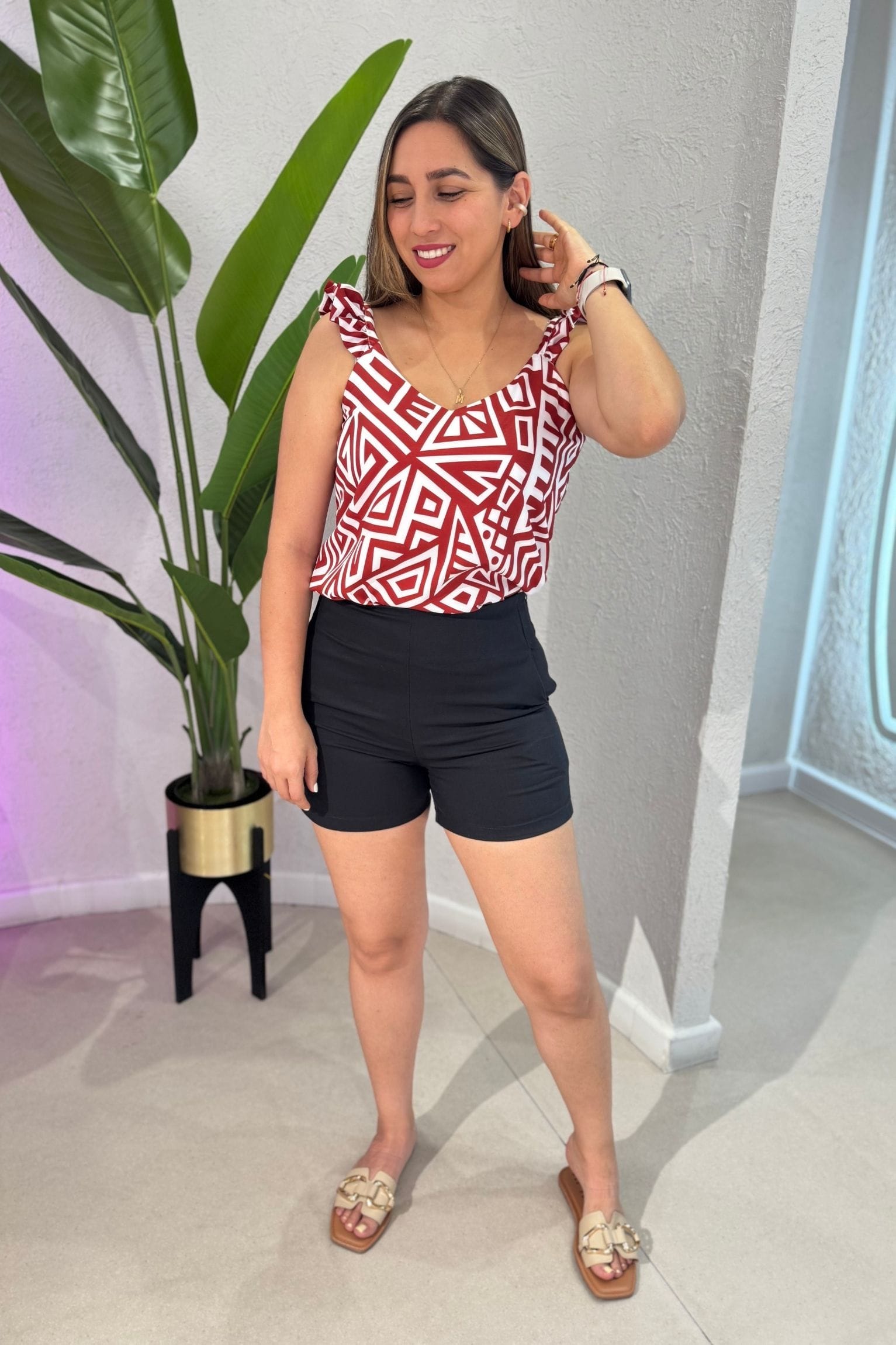 Blusa Paradise rojo opaco