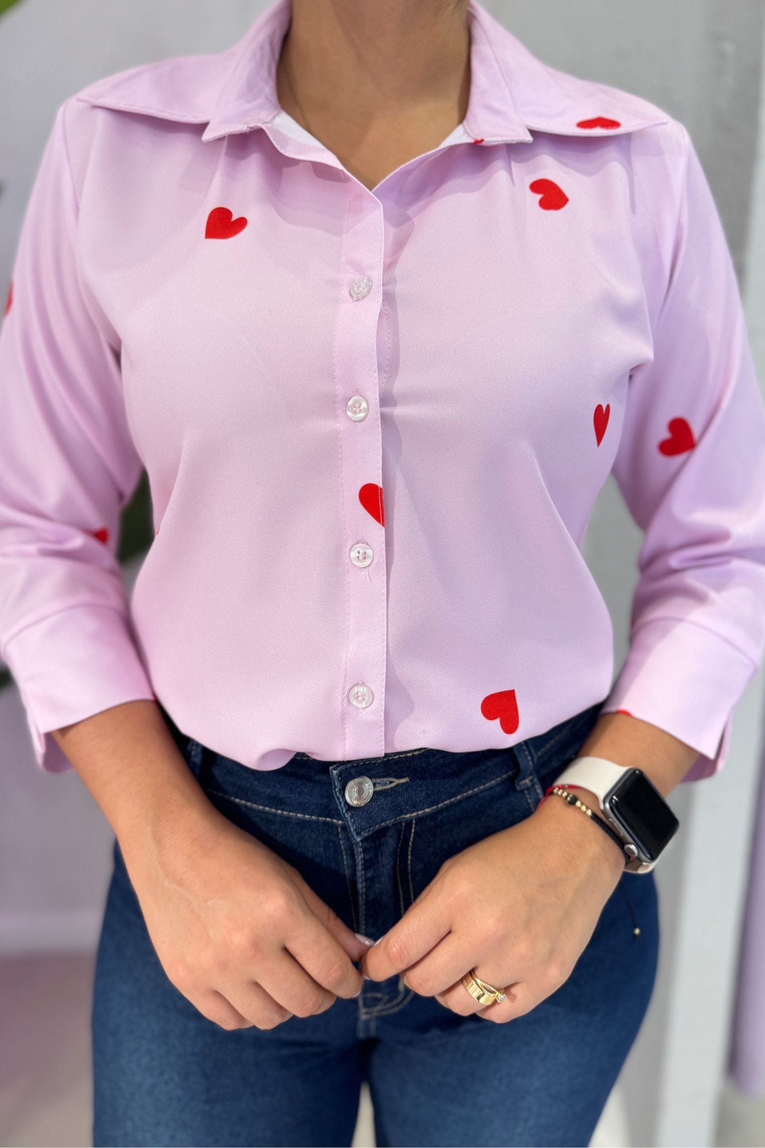 Blusa Zafiro rosa corazón - Image 3