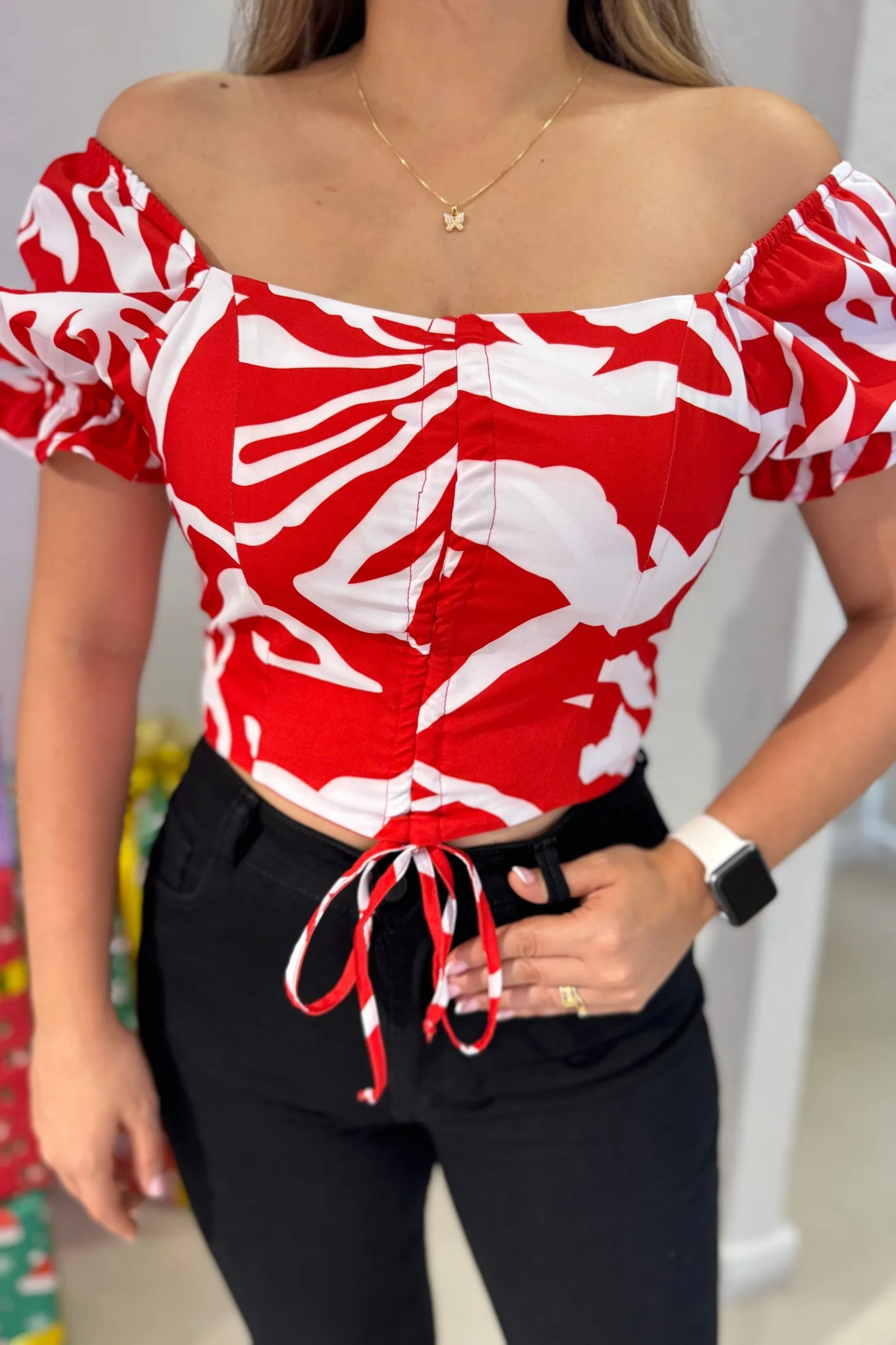 Top Victoria rojo blanco - Image 2