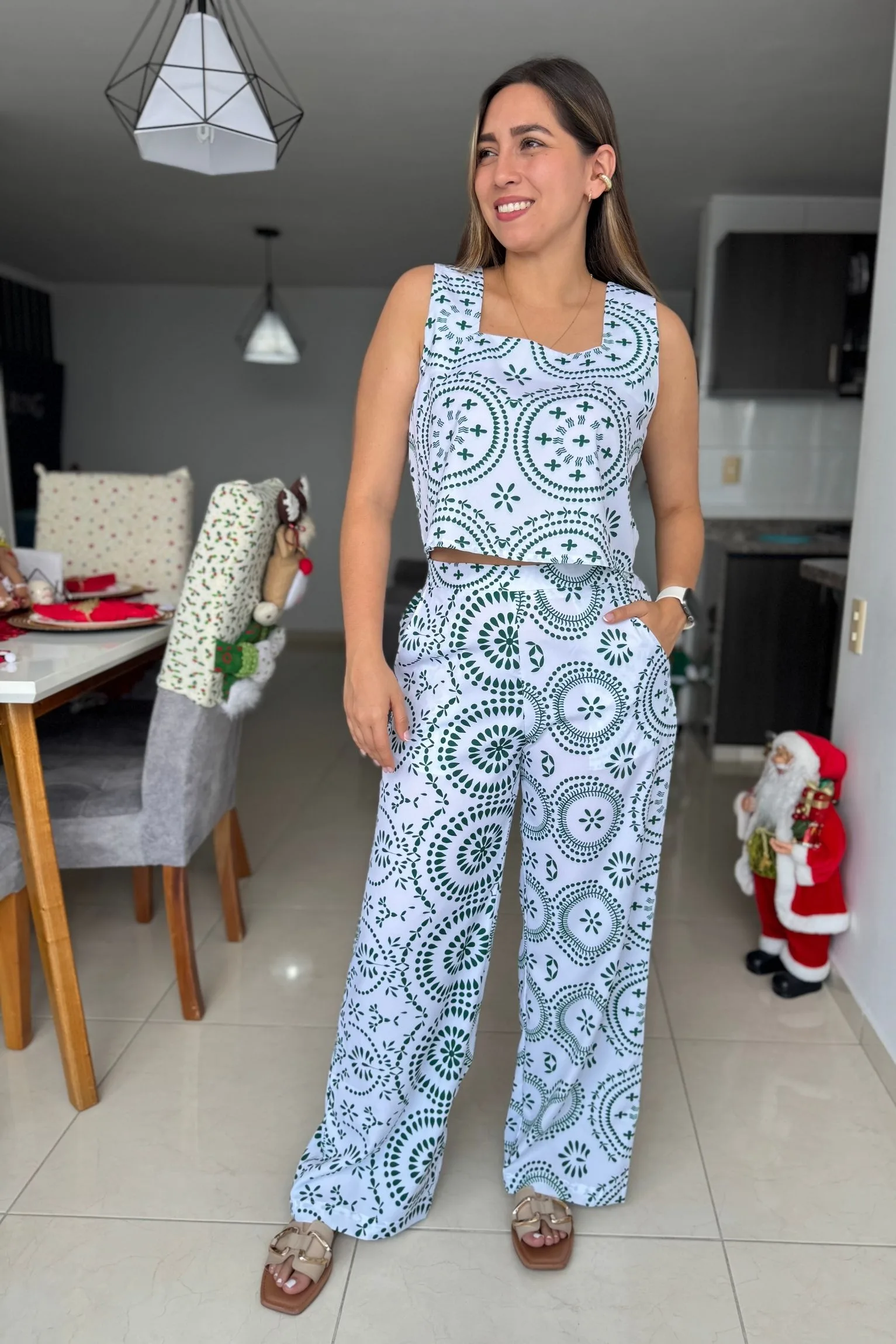 Set Boreal verde blanco