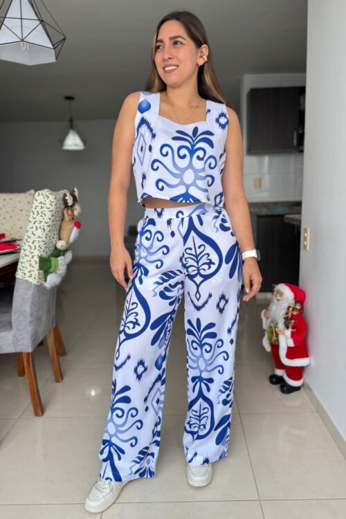 Set Boreal azul blanco