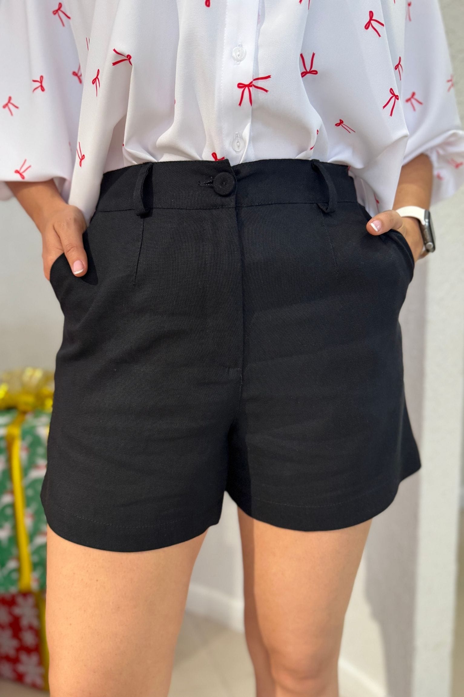 Short Lino negro - Image 2