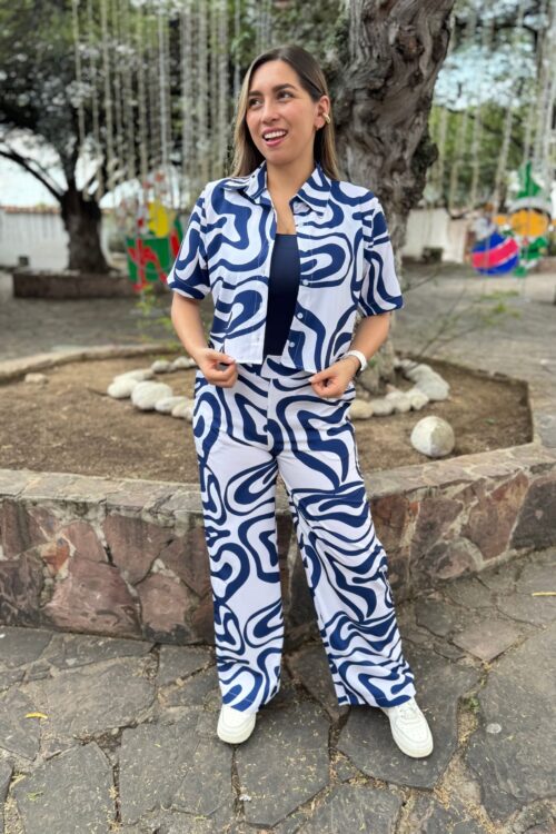 Set Ariana azul hueso