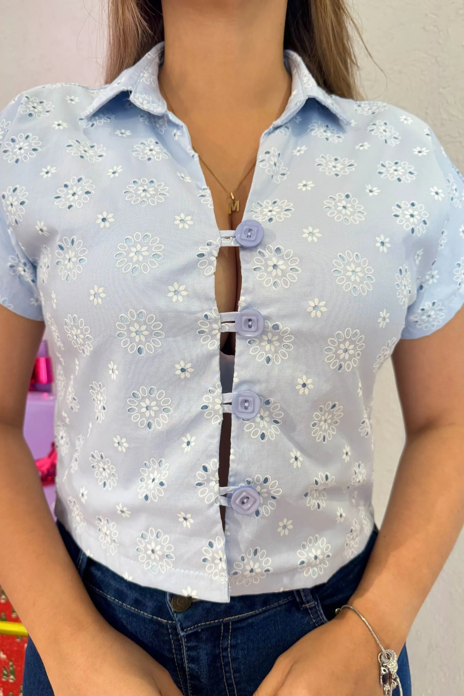 Blusa Eloisa Celeste - Image 3