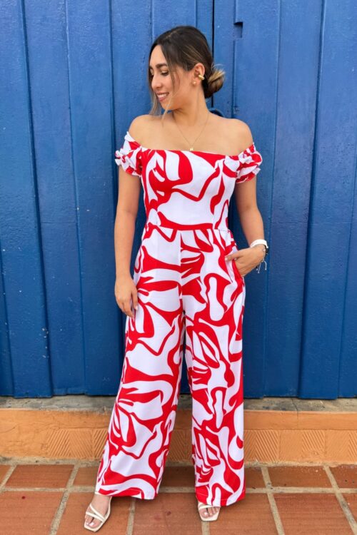 Enterizo Habana Rojo blanco