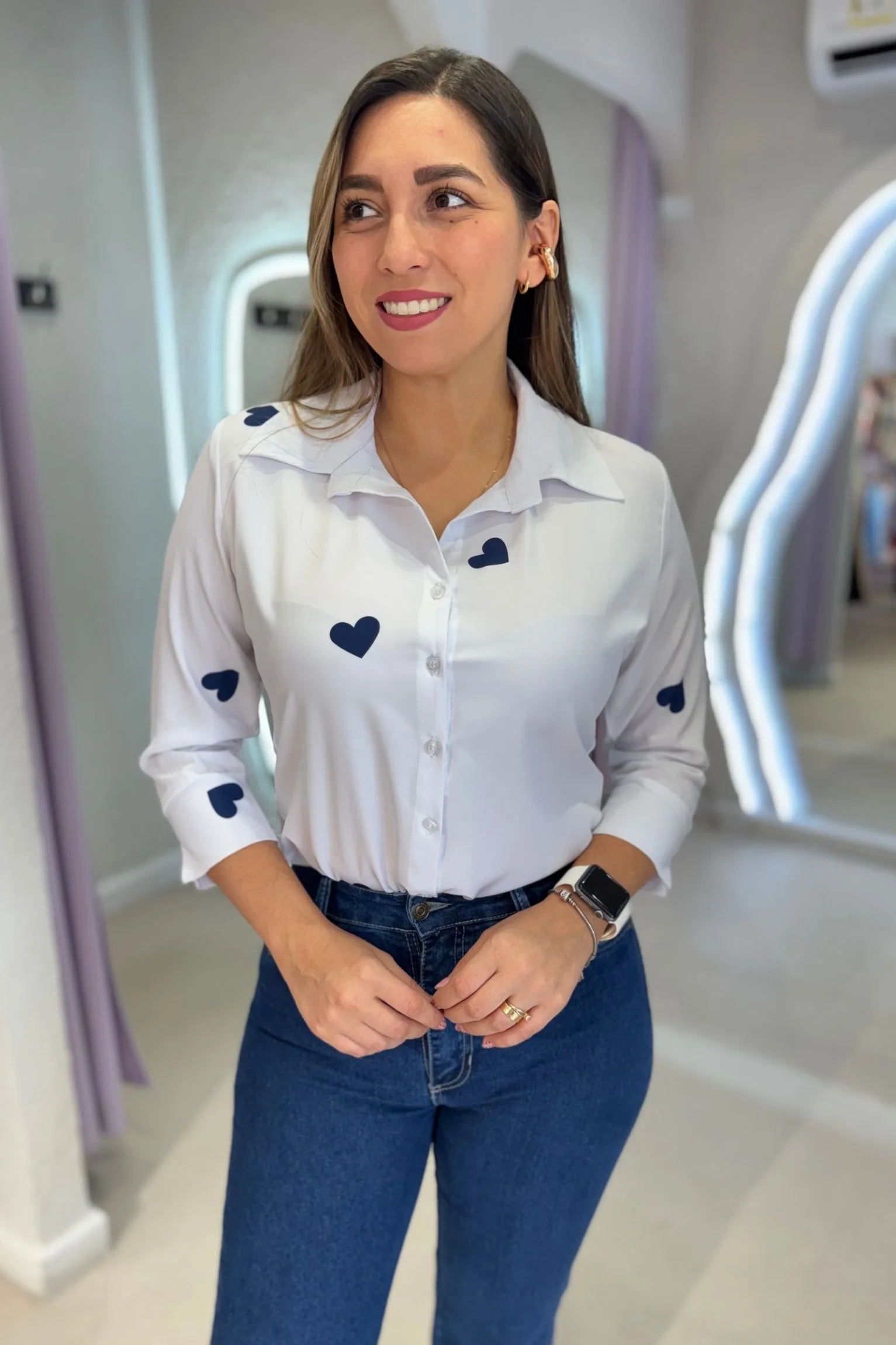 Camisera Zafiro Azul Corazones