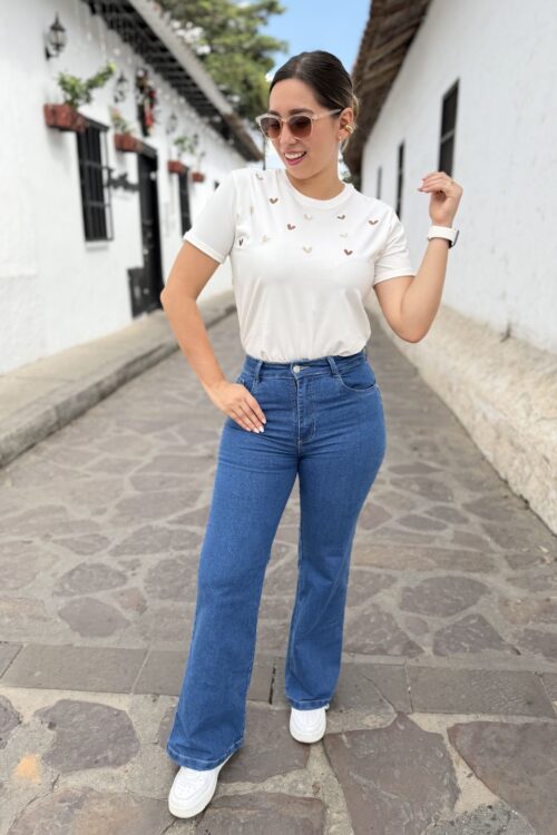 Camiseta Beige Corazon