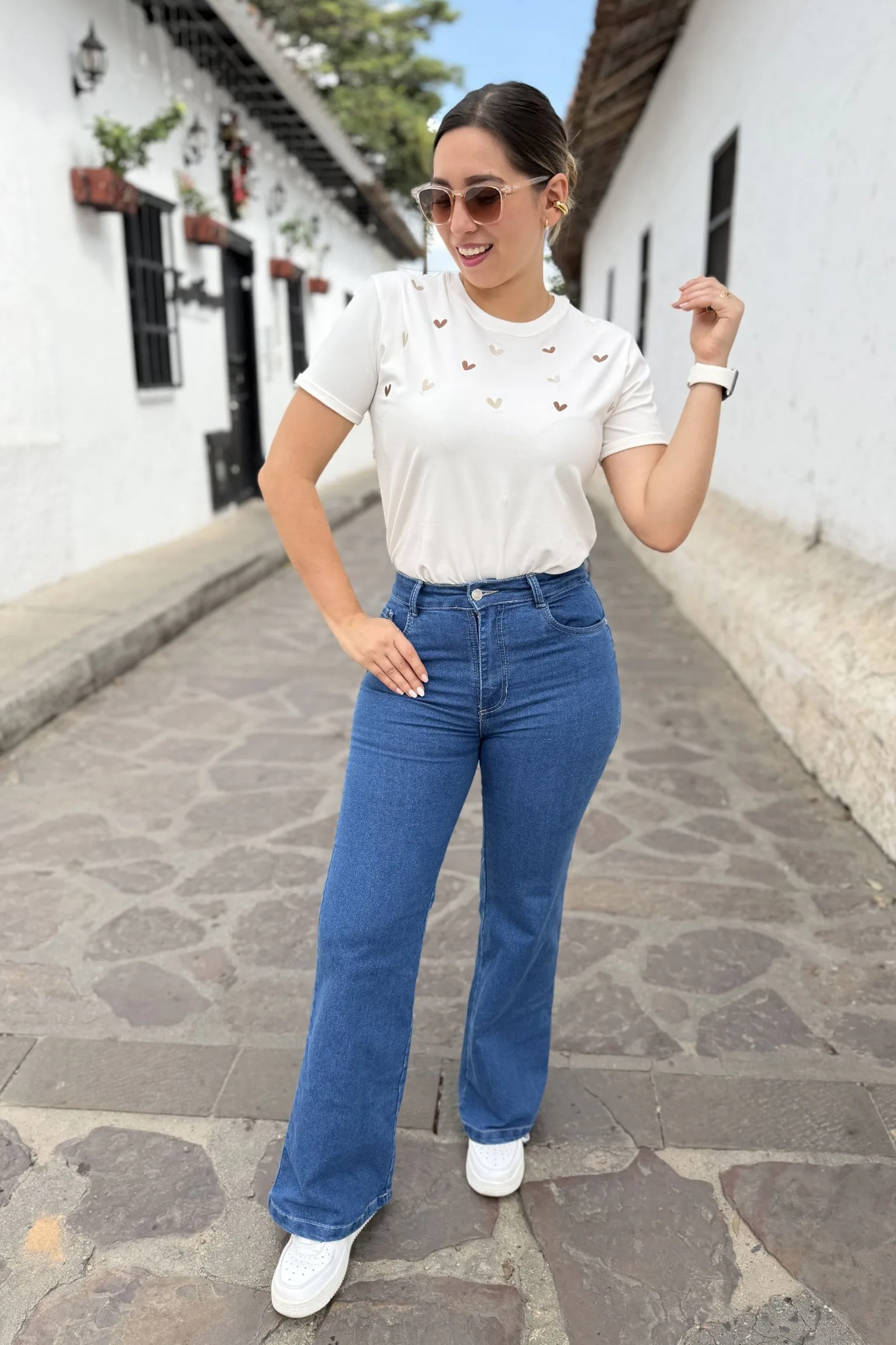 Camiseta Beige Corazon