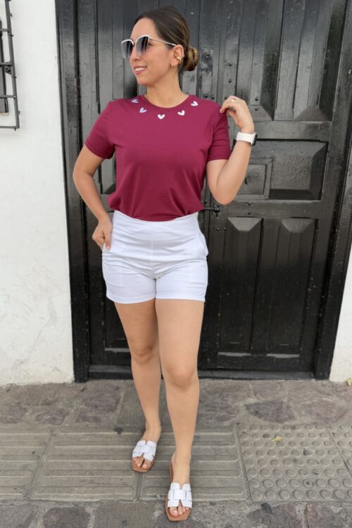 Camiseta vinotinto corazon