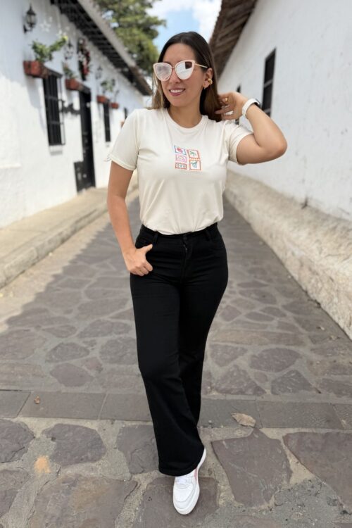 Camiseta Beige Frutas.