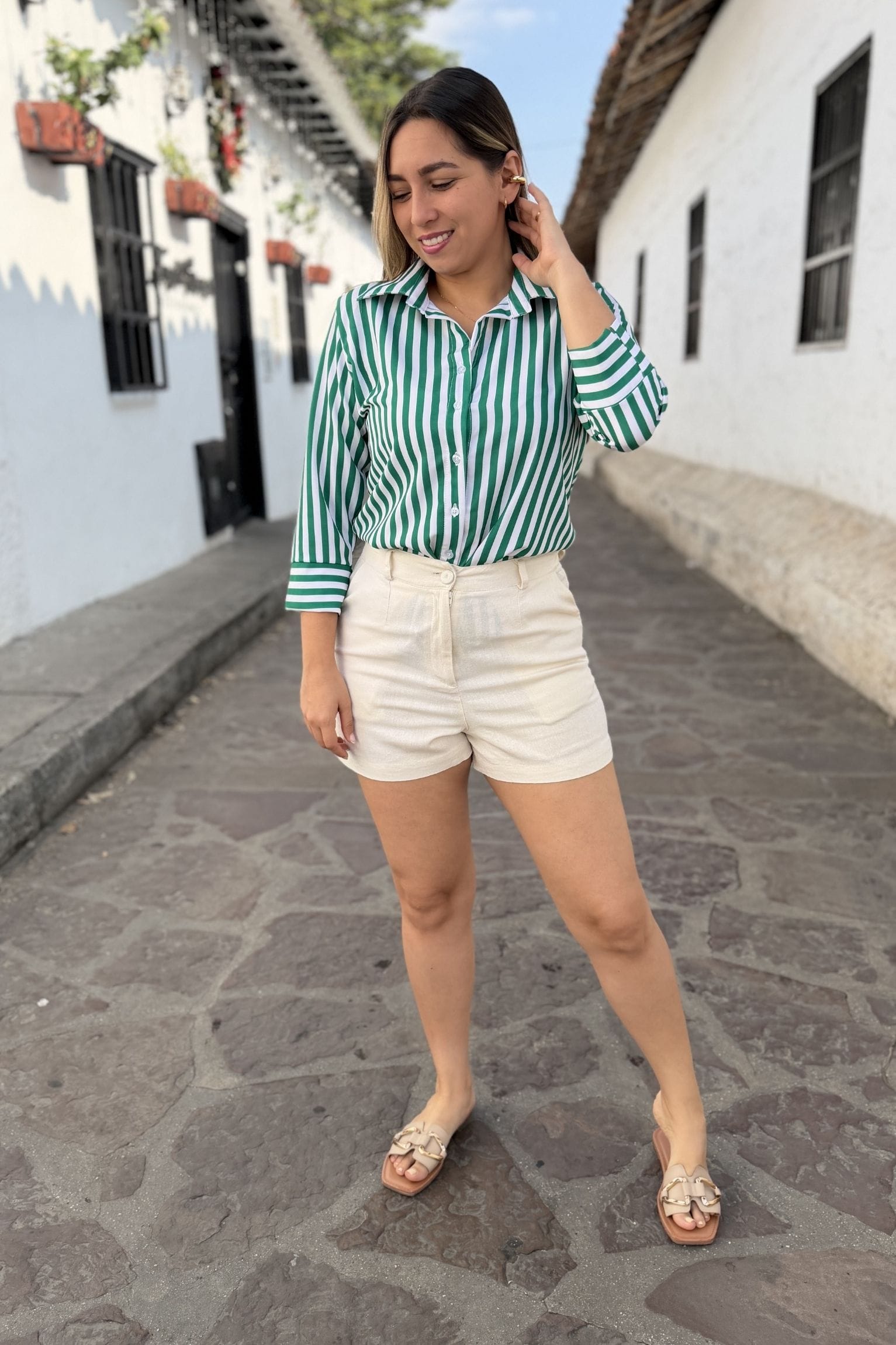 Camisera Zafiro Lineas verdes