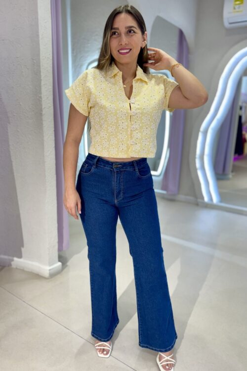 Blusa Eloísa Amarilla Floral