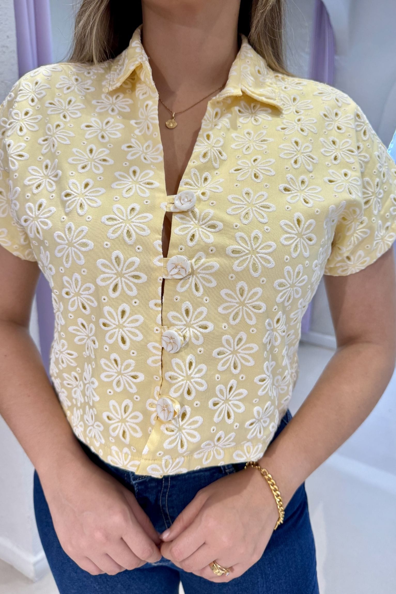 Blusa Eloísa Amarilla Floral - Image 2
